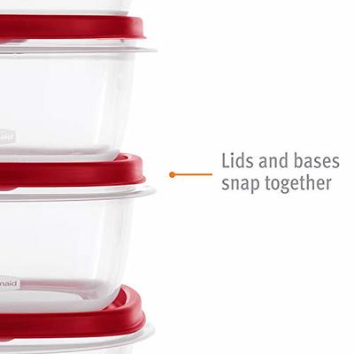  Rubbermaid Easy Find Lids 5-Cup Food Storage and Organization  Container, Racer Red: Home & Kitchen