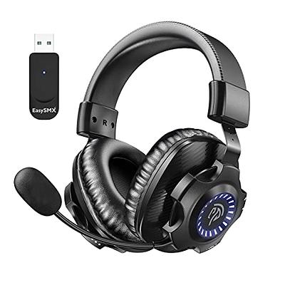 Gtheos 2.4GHz Wireless Gaming Headset for PC, PS4, PS5, Mac, Nintendo  Switch, Bluetooth 5.2 Headphones with Detachable Noise Canceling  Microphone