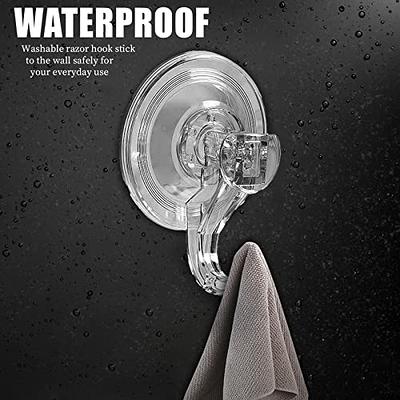 4 Pack Heavy Duty Suction Cup Hooks for Shower Waterproof Shower Suction  Hook Reusable and Removable Strong Attachment on Window, Glass Door,  Kitchen or Bathroom Tiles and Shower Wall