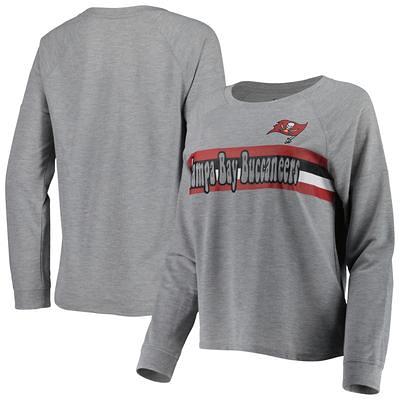 Juniors Heathered Gray San Francisco 49ers All Striped Up Raglan Long Sleeve  T-Shirt