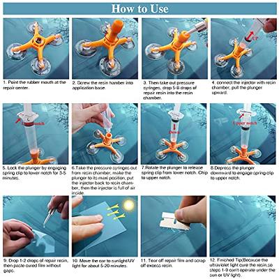 LTGABA Windshield Repair Kit - Windshield Chip Repair Kit, Glass Repair Kit  with 2pcs Windshield Repair Resin for Fix Auto Glass Windshield Crack Chip  Scratch - Yahoo Shopping