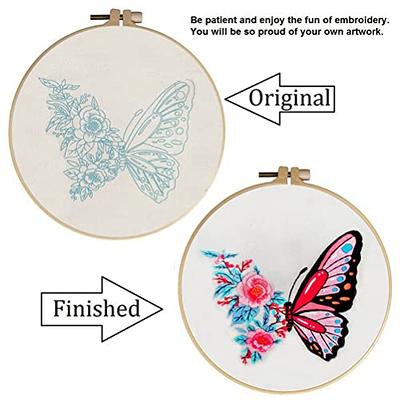 KAMEUN Embroidery Craft Kits for Adults, Stamped Cross Stitch Starter for Beginners with Patterns, Needlepoint Funny Hobby Kits with Embroidery