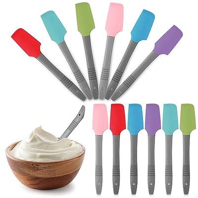 Zhehao 12 Pcs Mini Silicone Spatulas Rubber Small Silicone Scraper