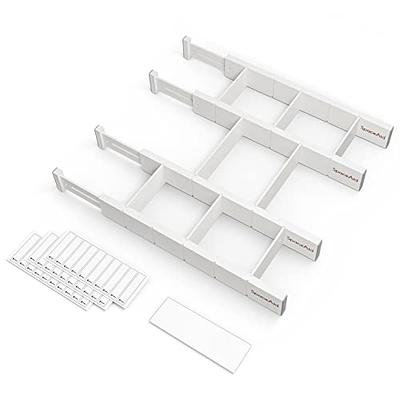 HiYZ Expandable Drawer Dividers with Inserts, Large Kitchen Utensils Drawer  Divider, 2.36 High Adjustable Drawer Organizers Separators for