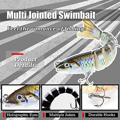  Fishing Lures Multi Jointed Fish Fishing Kits Slow Sinking  Lifelike Swimbait Freshwater and Saltwater Crankbaits for Trout Bass Lures,  3 Pack : Sports & Outdoors