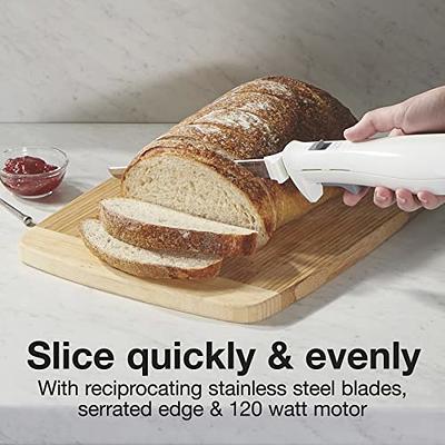 Classic Cuisine Electric Carving Knife Stainless Steel Blade Ham Turkey  Bread Roast Slices Lightweight