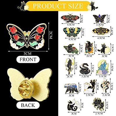 100 Pcs Enamel Pins Bulk Cute Emo Pins Anime Pins Butterfly Pins Cat Snake  Crow Enamel Pin Gothic Pins Vintage Lapel Pins Backpack Pins for Clothes
