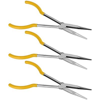 Needle Nose Pliers, Long Pointed Nose Pliers With Serrated Jaws