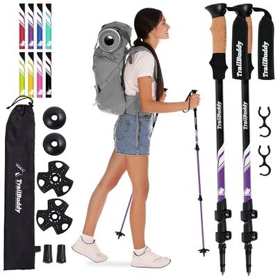 Trekking Poles, Collapsible Hiking Pole 37-43 Inch with Mud Basket