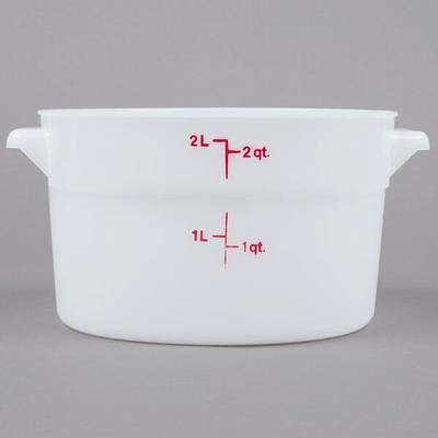 Cambro 1 Qt. White Round Polyethylene Food Storage Container