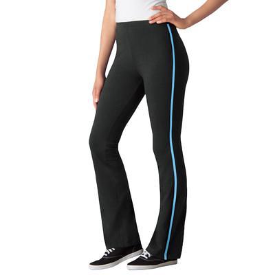 Plus Size Women's Stretch Cotton Side-Stripe Bootcut Pant by Woman Within  in Black Paradise Blue (Size 3X) - Yahoo Shopping