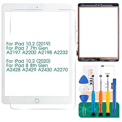 White Screen Digitizer Glass For iPad 7 7th 8 Gen 2019 10.2 A2197 A2270  A2200