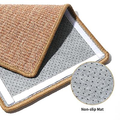 FUKUMARU Cat Scratcher Mat, 23.6 x 15.7 inch Natural Sisal Cat Scratch Mats, Horizontal Cat Floor Scratching Pad Rug, Protect