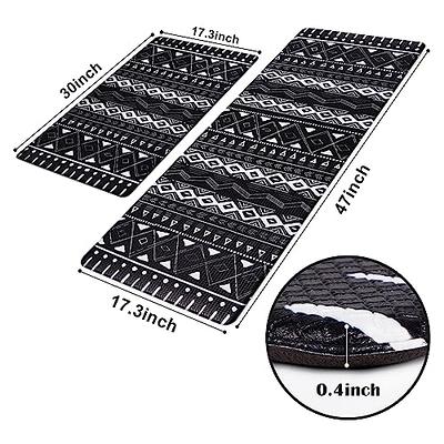  Pauwer Boho Kitchen Rugs Sets of 3 Farmhouse Kitchen Runner Rugs  and Mats Non Skid Washable Kitchen Mats for Floor Cushioned Waterproof  Kitchen Floor Mat Laundry Room Area Rug Runner Carpet 