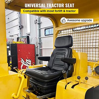 Universal Suspension Forklift Seat Tractor Lawn Mover Seat Cushion with  Seatbelt