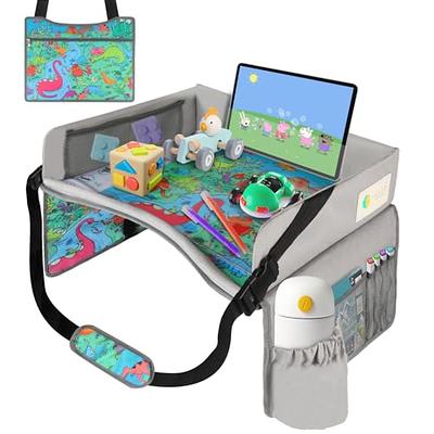 Kids Travel Tray - Car Seat Tray or Table as Road Trip Essentials –  Children Kids Lap Desk as Travel Accessories for Toddler Airplane Travel  Activity