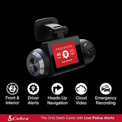 Cobra SC 201 Dual-View Smart Dash Cam with Built-In Cabin View