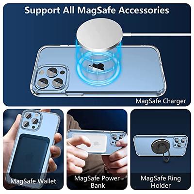 JUESHITUO Magnetic Crystal Clear for iPhone 13 Pro Case [Not  Yellowing][Military Protection & Compatible with MagSafe][No.1 Strong  Magnets] Compatible