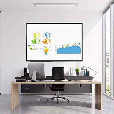 JILoffice Large Magnetic White Board, Dry Erase Board 60 x 40 Inch, Black  Aluminum Frame Wall Mounted Board for Office Home and School - Yahoo  Shopping