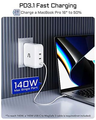 140W 3-port PD3.1 GaN Charger, Super Fast Charging Station