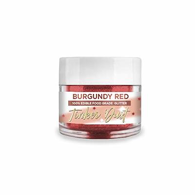 Bakell® Burgundy Red Edible Glitter, 5 Gram, TINKER DUST Edible Glitter, KOSHER Certified, 100% Edible Glitter