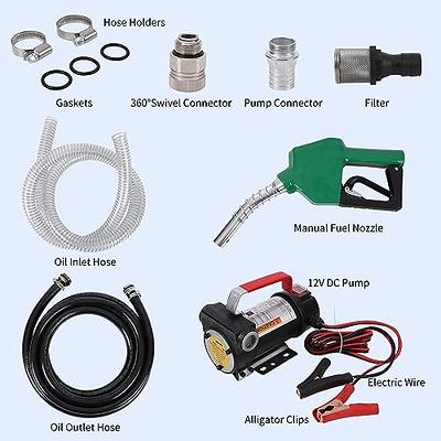 GAOMON Heavy Duty Fuel Box Transfer Pump Kit,10GPM/40LPM Electric  Self-Priming DC 12V,Carrying Case Includes Portable Alligator Clamps,  Aluminum Auto Nozzle, Delivery&Suction Hose with Filter - Yahoo Shopping