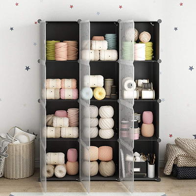 12 Cube Organizer | Set of Storage Cubes Included | DIY Cubby Organizer  Bins | Cube Shelves ladder Storage Unit shelf | Closet Organizer for  Bedroom