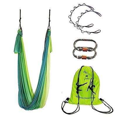 Aerial Yoga Hammock Aerial Pilates Silk Yoga Swing Set include Carabiners  daisy Chain, Pose Guide 5.5 yards Set (Spring Color) - Yahoo Shopping