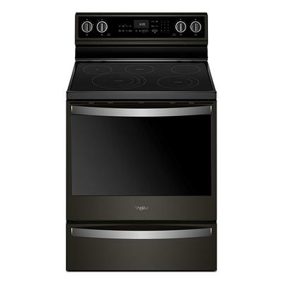 GE 30-in Glass Top 5 Elements 5.3-cu ft Self-Cleaning Air Fry