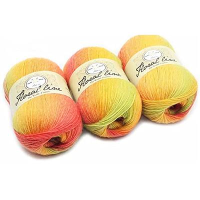 6 Pieces 50 g Crochet Yarn Multi Colored Acrylic Yarn Hand Knitting Yarn  Color Yarn Weaving Yarn Crochet Thread (Pink, Yellow Green, Multicolor,  Blue