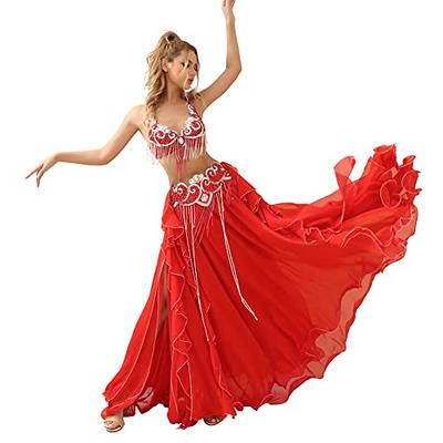 ROYAL SMEELA Belly Dance Costume for Women Belly Dancing Skirt Belly Dance  Bra and Belt Set Bellydance Skirts Carnival Outfit