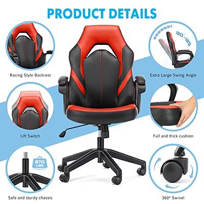 OLIXIS Executive High Back Home Office Desk Soft Armrest Padded, Height  Adjustable Ergonomic Computer Lumbar Support Bonded Leather Chair, Black