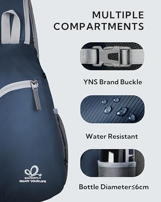 WATERFLY Crossbody Sling Bag Small Water Resistant Backpack Lightweight  Shoulder Chest Daypack for Men Women Hiking Travel