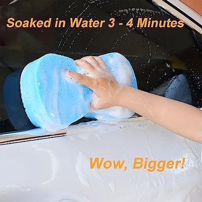Individually Wrapped Sponges,12 Pack Car Cleaning Large Sponges, All  Purpose Sponges for Cleaning, Easy Grip Thick Foam Scrubber, Giant Bone  Sponge