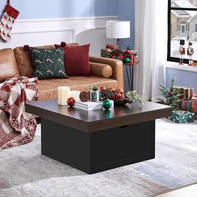 Yaheetech Tall Side Table with Storage Shelf, Wood End Table Sofa Table for  Living Room, Small Spaces, Dark Coffee, Set of 2