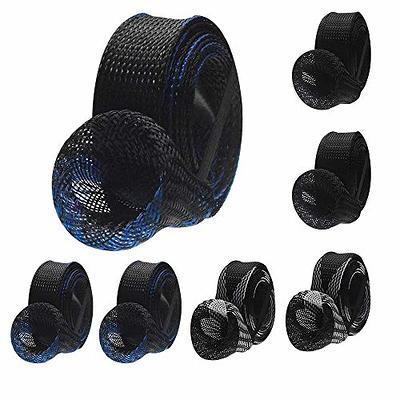 Dndo 7PCS Fishing Rod Sleeve Rod Cover, Braided Mesh Rod Sock for