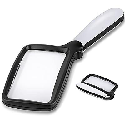 Magnifiers, Magnifier Handheld Magnifying Glass Large Portable Reading  Magnifier Distortion-Free Lens for Seniors Low Vision