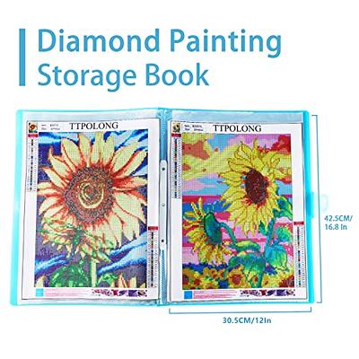 4 Packs A3 Diamond Painting Portfolio Storage Books 30x40, Diamond