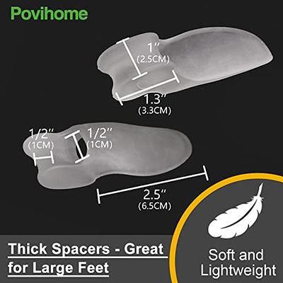 Povihome 10 Pack Clear Toe Spacers, Big Toe Separator (1st/2nd Toe