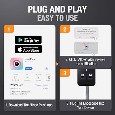 Endoscope Camera with Light for iPhone, Teslong USB-C Borescope Inspection  Camera with 8 LED Lights, 10FT Flexible Waterproof Snake Camera Scope,  Fiber Optic Cam for iOS Android Phone-No WiFi Required - Yahoo