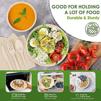 FEHHTO Compostable Paper Plates Set 250PCS Heavy-Duty Disposable Plate and  Utensil Biodegradable Dinnerware for Party Sugarcane Plates, Extra Long  Forks & Knives & Spoons for 50 People - Yahoo Shopping