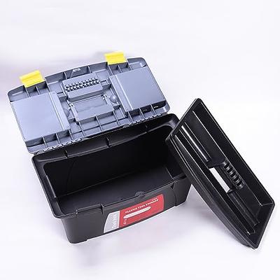 Utoolmart 10-inch Tool Box, Plastic Tool Box with Removable Tool  Tray,Organizer and Storage for Tools,Parts,Toys, Art 9.8 x 4.7 x 3.9 inches  Black 1 Pcs - Yahoo Shopping