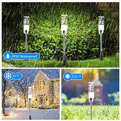 B-right LED Low Voltage Pathway Lights Outdoor, 4.8W 570 Lumens 12V AC Plug  6 Pack Extendable Landscape Lighting IP65 Waterproof Garden Lights Path