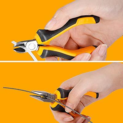 4.5 Mini Long Needle Nose Pliers Wire Gauge Cutters For Precision Jewelry  5PACK