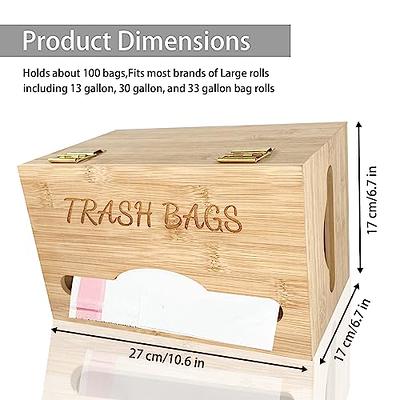 Snpwne Large Trash Bag Holder, Garbage bag dispenser with handle, Kitchen  Trash Bag Organizer, Bamboo wall Mounted Trash Bag Dispenser Roll Holder  for Cabinets, Countertops and Under Sink - Yahoo Shopping