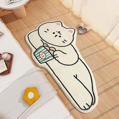 Cartoon Cat Carpet Non Slip Mat Water Absorbing Mat At The