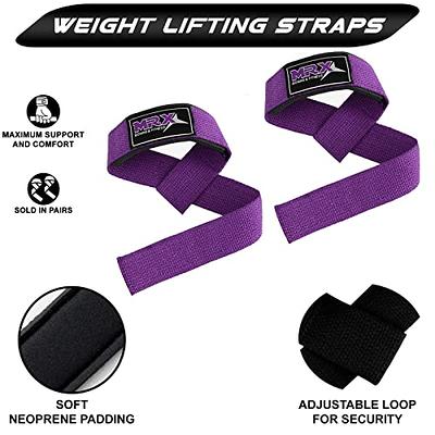 Dojo Weight Lifting Straps - Cotton Neoprene Padded Cushion Wrist