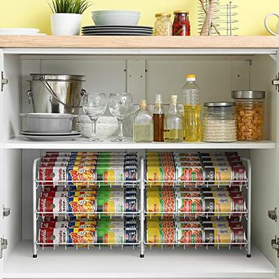 MOOACE Can Rack Organizer, 2 in 1 Can Storage Dispenser for 72