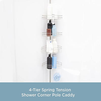 Kenney 3-Tier Spring Tension Corner Pole Shower Caddy, Color