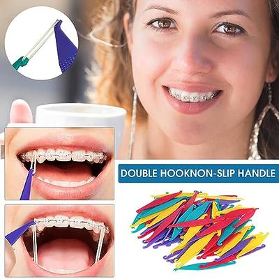 Wergund 100Pcs Dental Elastic Rubber Bands Placers for Braces, Braces  Rubber Band Tool, Disposable Plastic Orthodontic Elastic Placers-Multi  Color - Yahoo Shopping